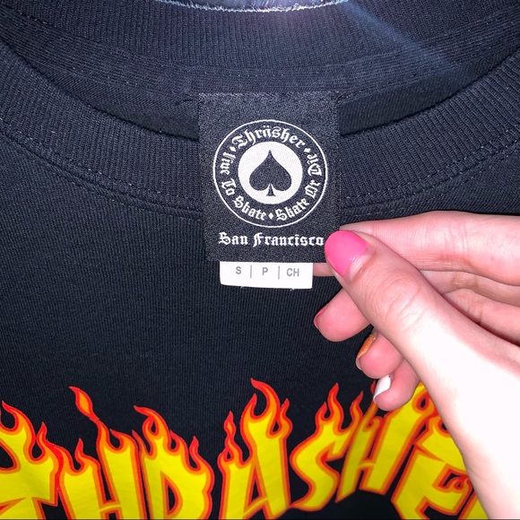 Thrasher Flame Long Sleeve T-Shirt - Picture 3 of 3